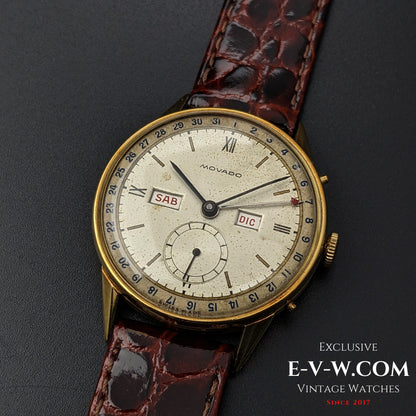 84 Years Old Vintage Movado Triple Date Calendar 18k Gold / Ref. 4776 / Cal. 470 / Vintage 1940