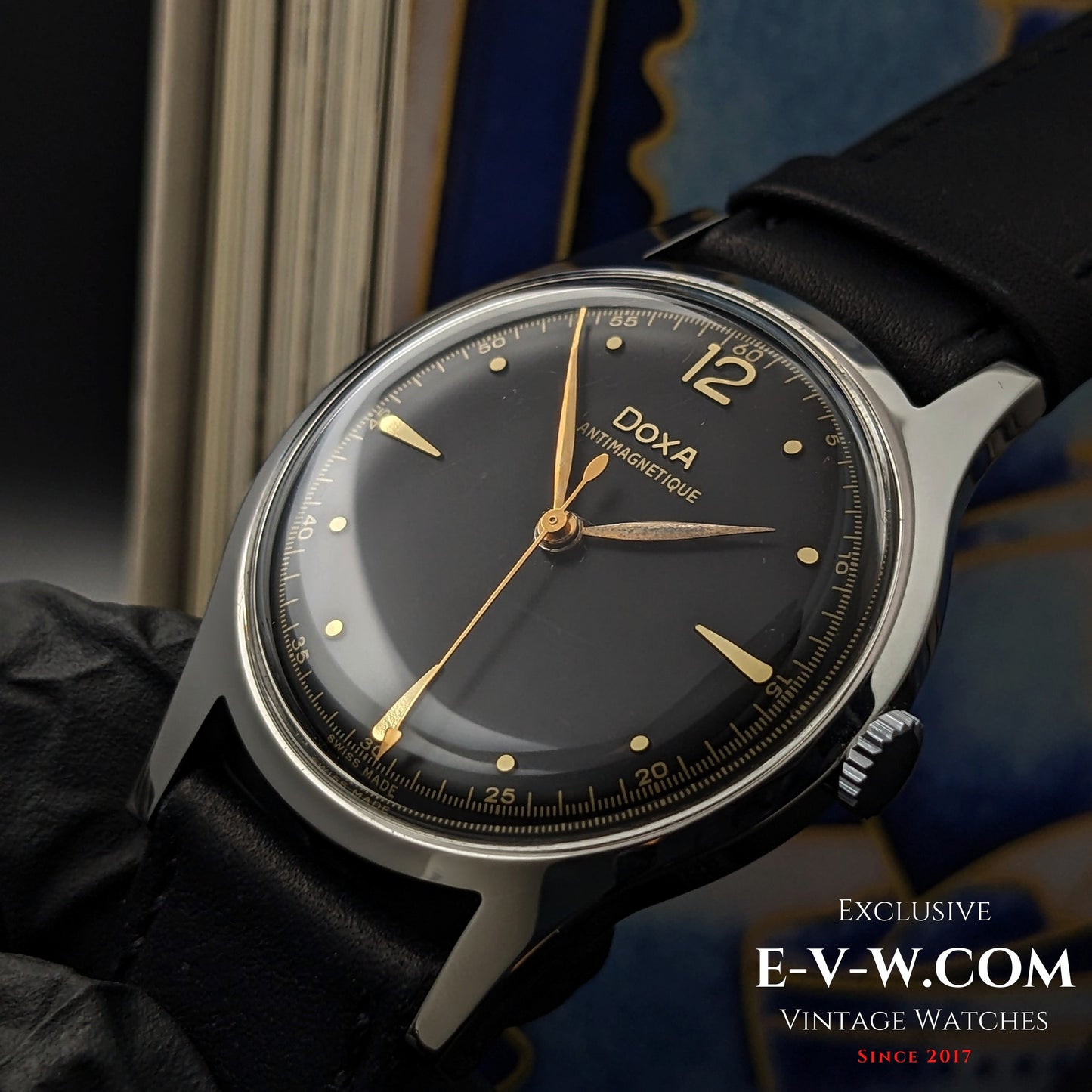 Early 1950s — DOXA — Antimagnetique 38mm Jumbo  — Cal. 1080 — Vintage 1950s — Serviced