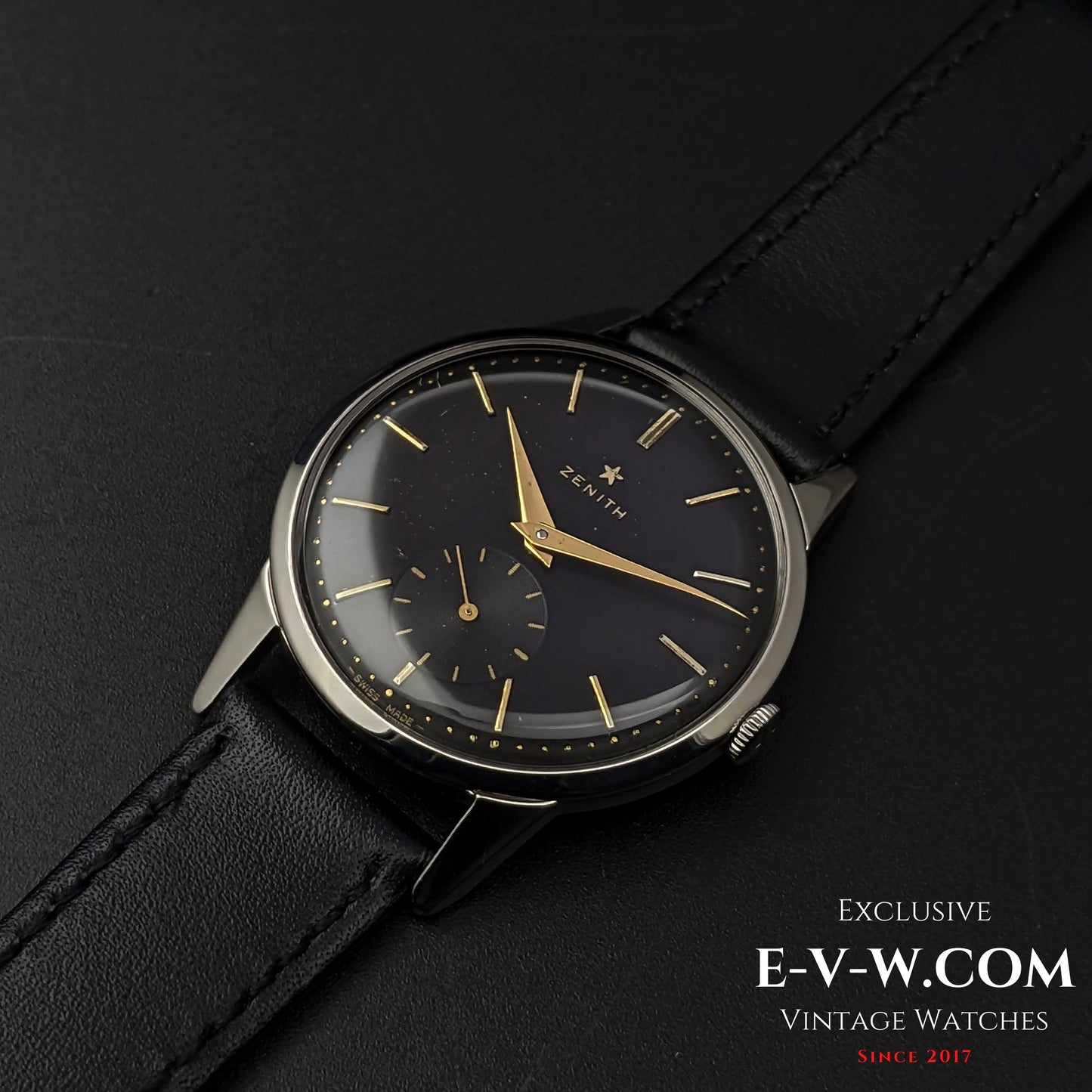 67 Years Old Vintage Zenith Black / Cal. 40 / Vintage 1956