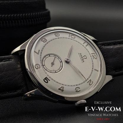 79 Years Old Vintage WWII Omega Automatic Bumper / Ref 2374-3 / Rare caliber 30.10 R.A PC mechnizm designed by Cherles Perregaux / Vintage 1944