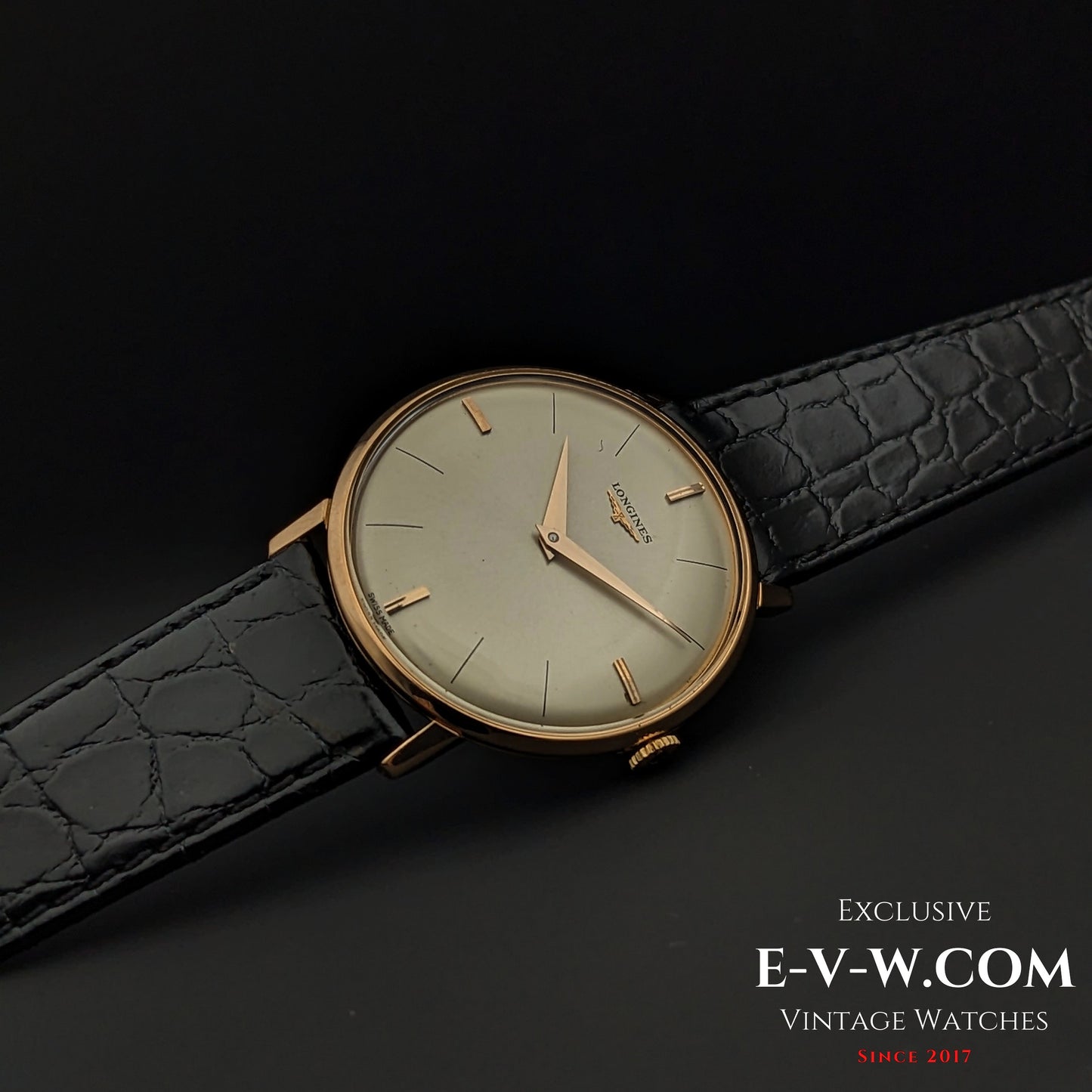 58 Vintage Longines Classic Calatrava 18k rose gold Ref. 7511 / Cal. 370 Vintage 1966