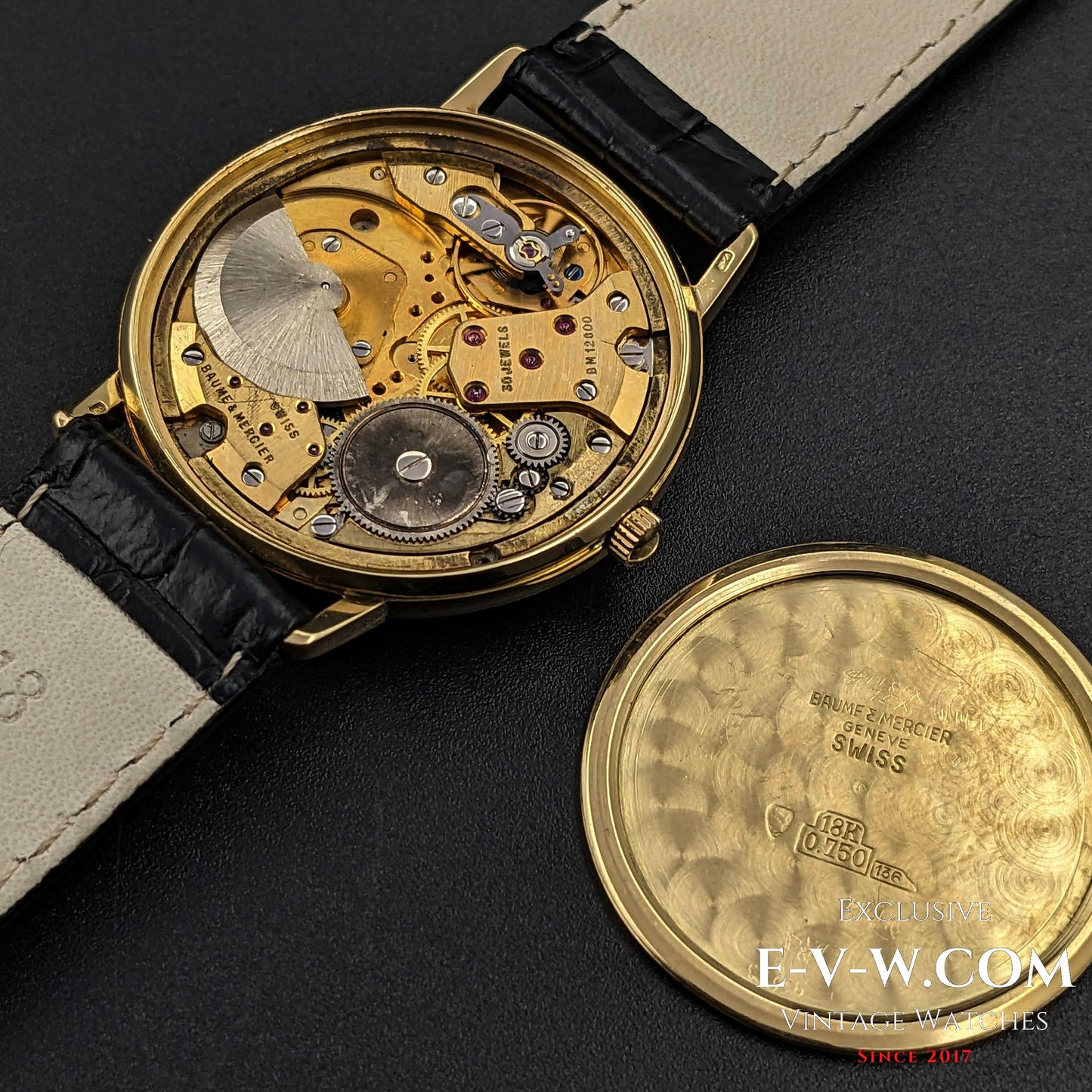 60 Years Old Vintage Baume & Mercier Genève Baumatic 18k Gold / Cal. MB 12800 Micro rotor / Vintage 1960s