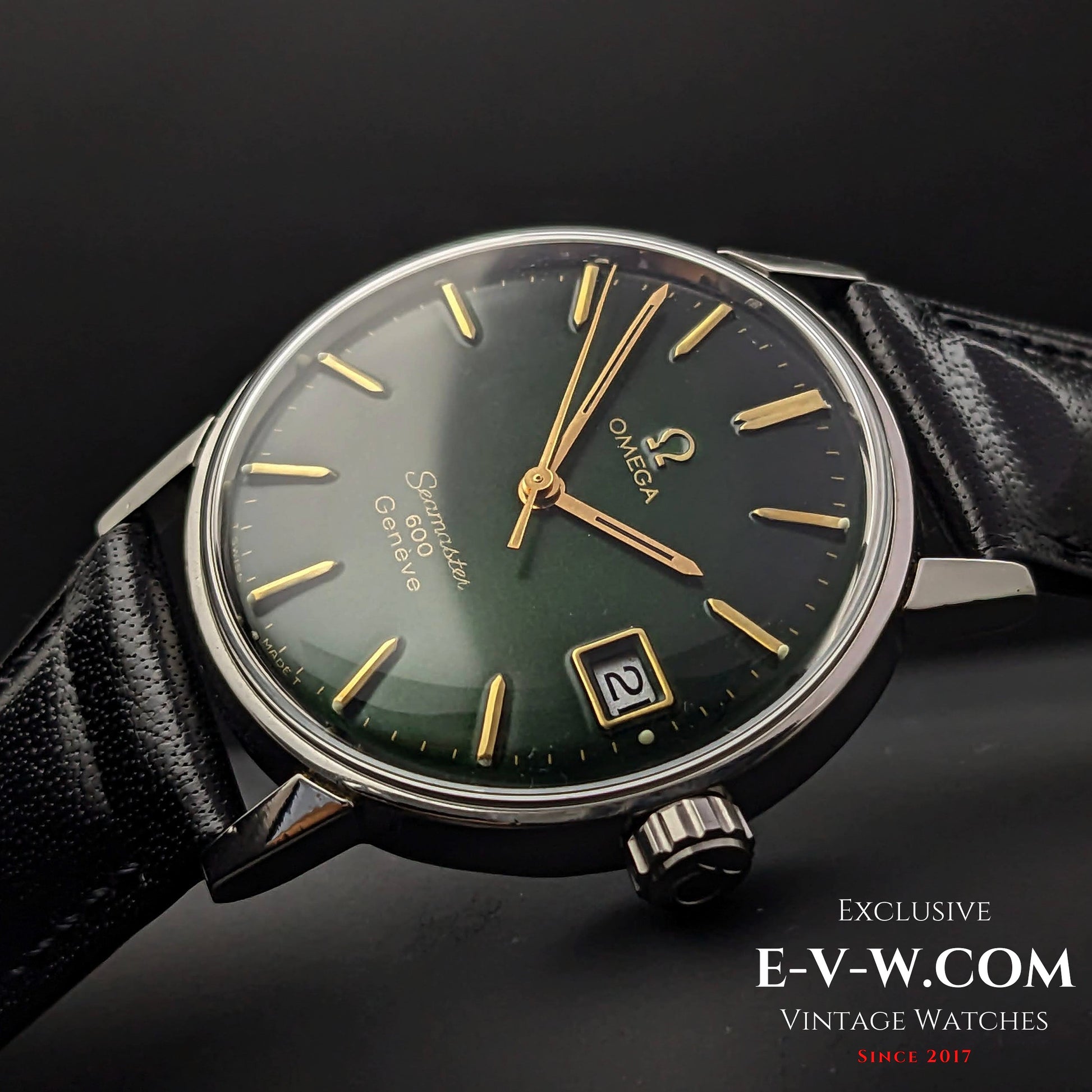 57 Years Old Vintage Omega Seamaster 600 / Green Dial /Ref. 13600011 / Cal.611 / 1966 Vintage