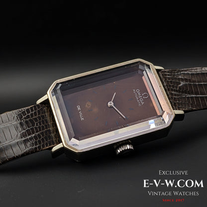 56 Vintage OmeganUnique Emerald Cut Sapphire Crystal "collection of Andrew Grim" /  Vintage 1968