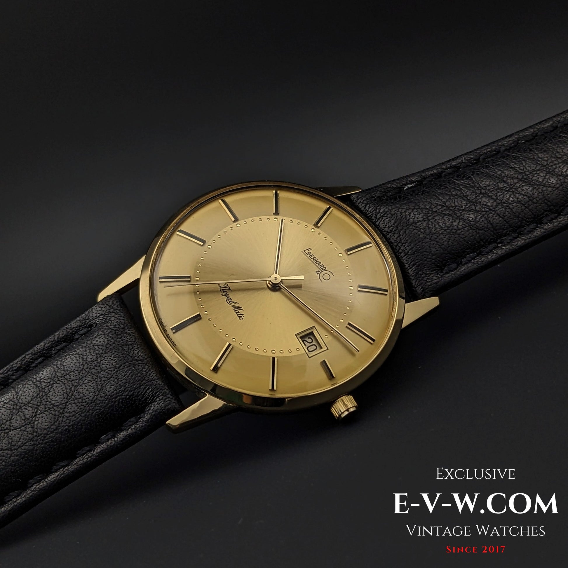 50 Years Old Vintage Eberhard & Co Royal Matic Automatic / 18K Gold / Cal. 2677 / Vintage 1970s