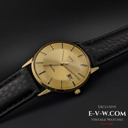 50 Years Old Vintage Eberhard & Co Royal Matic Automatic / 18K Gold / Cal. 2677 / Vintage 1970s