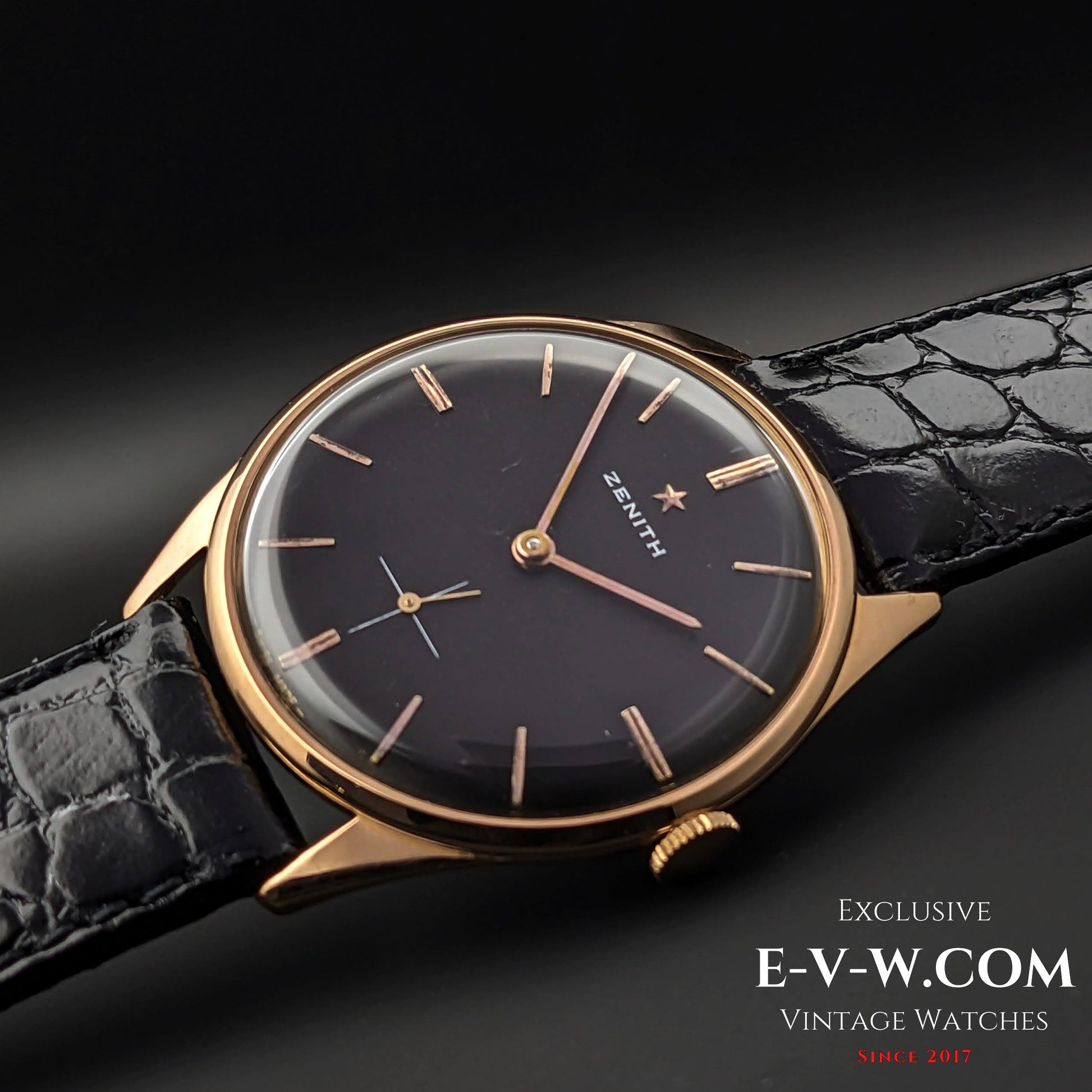 59 Years Old Vintage Zenith 18K Rose Gold 7583-1 / Cal. 40T / Vintage 1956 /e-v-w.com