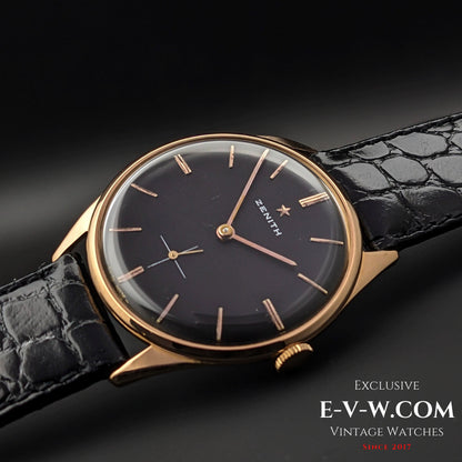59 Years Old Vintage Zenith 18K Rose Gold 7583-1 / Cal. 40T / Vintage 1956 /e-v-w.com