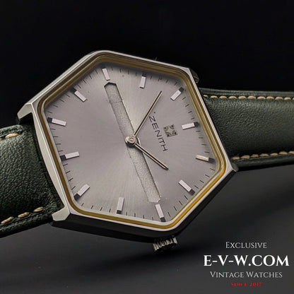 "54 Years Old Vintage Zenith Rare Hexagon Jumbo  Ref.  01-3530-172 / Cal. 2320 / Vintage  1970"