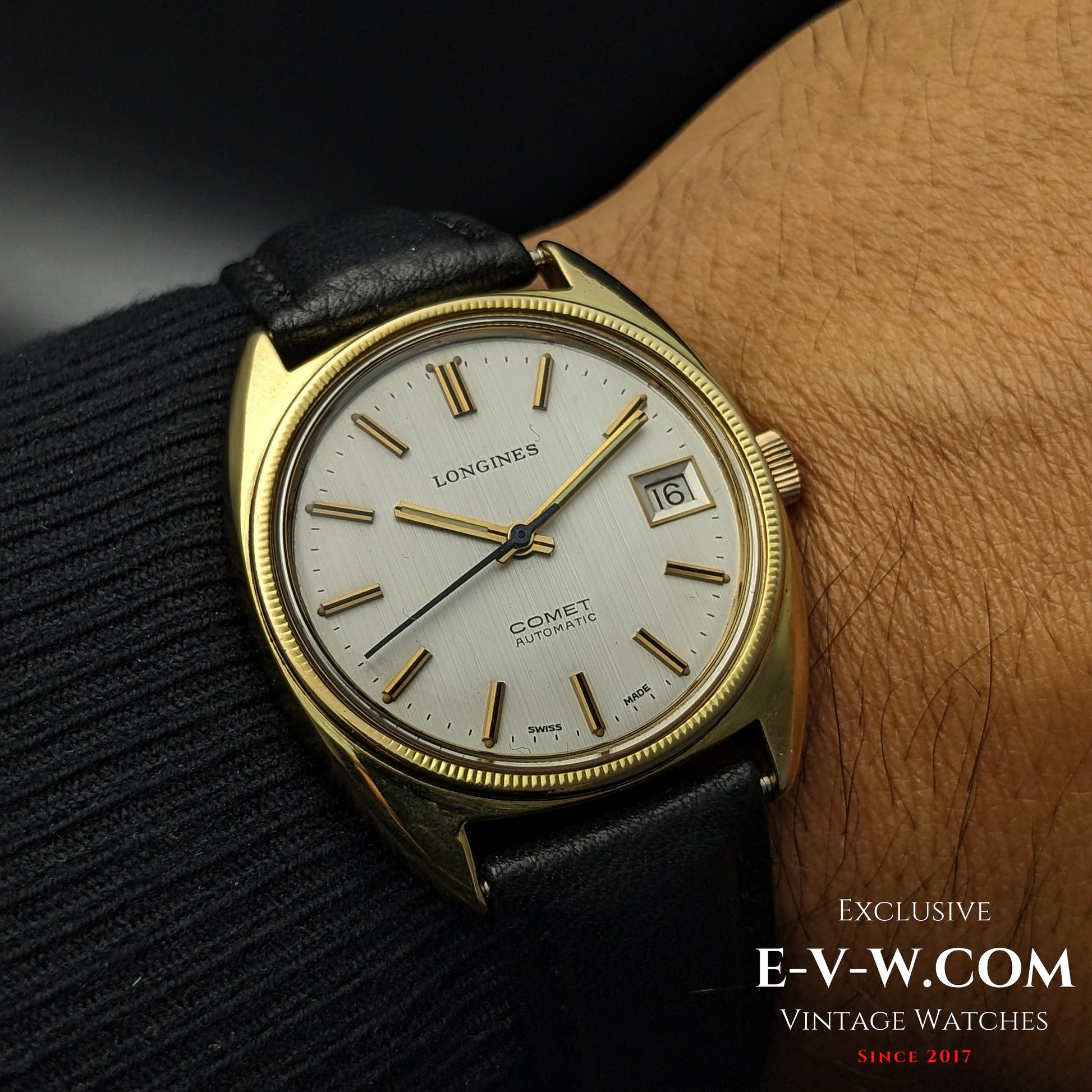 55 Years Old Vintage Longines COMET Automatic / Gold plated / Cal. 2063 / Vintage 1970s