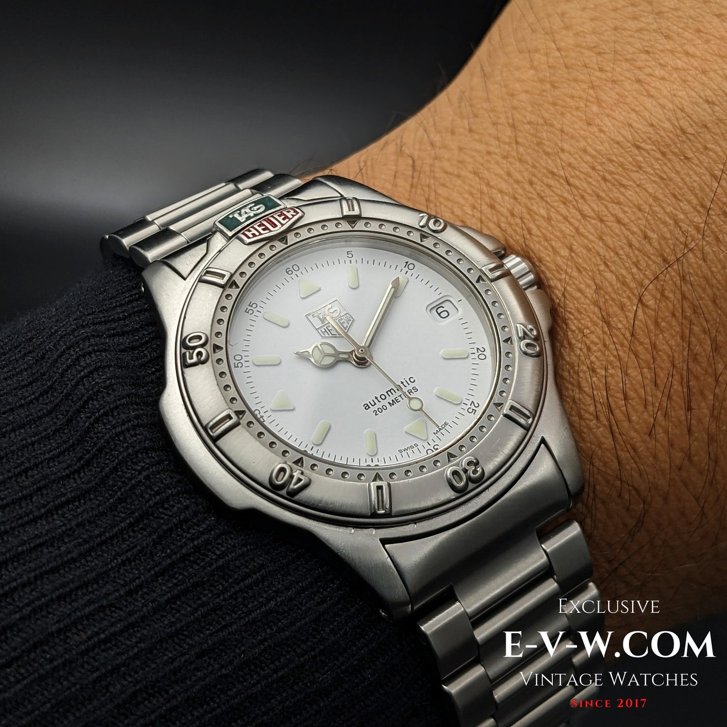 30 Years Old Vintage TAG HEUER 4000 Automatic / Ref. WF2110-K / Cal. 2824-2 / Vintage 1990's