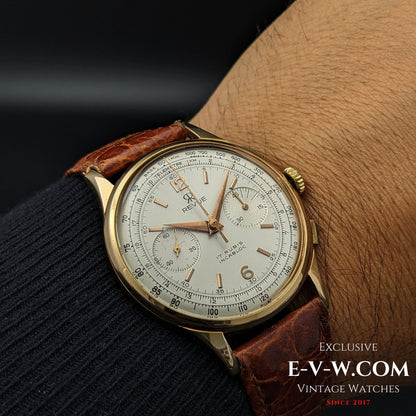 84 Years Old Vintage REVUE Chronograph / Jumbo 38mm / Cal. Valjoux 23 Vintage 1940