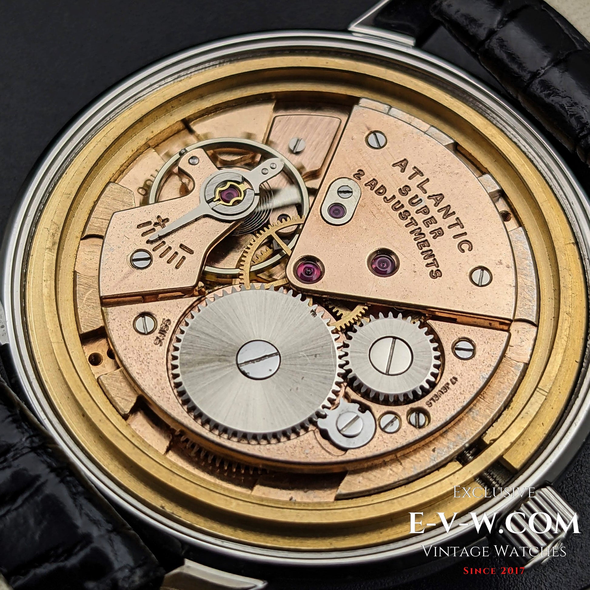 50 Years Old Vintage Atlantic Worldmaster Jumbo Two tone Bull's Eye Dial / Cal. 1100 / Vintage 1970s