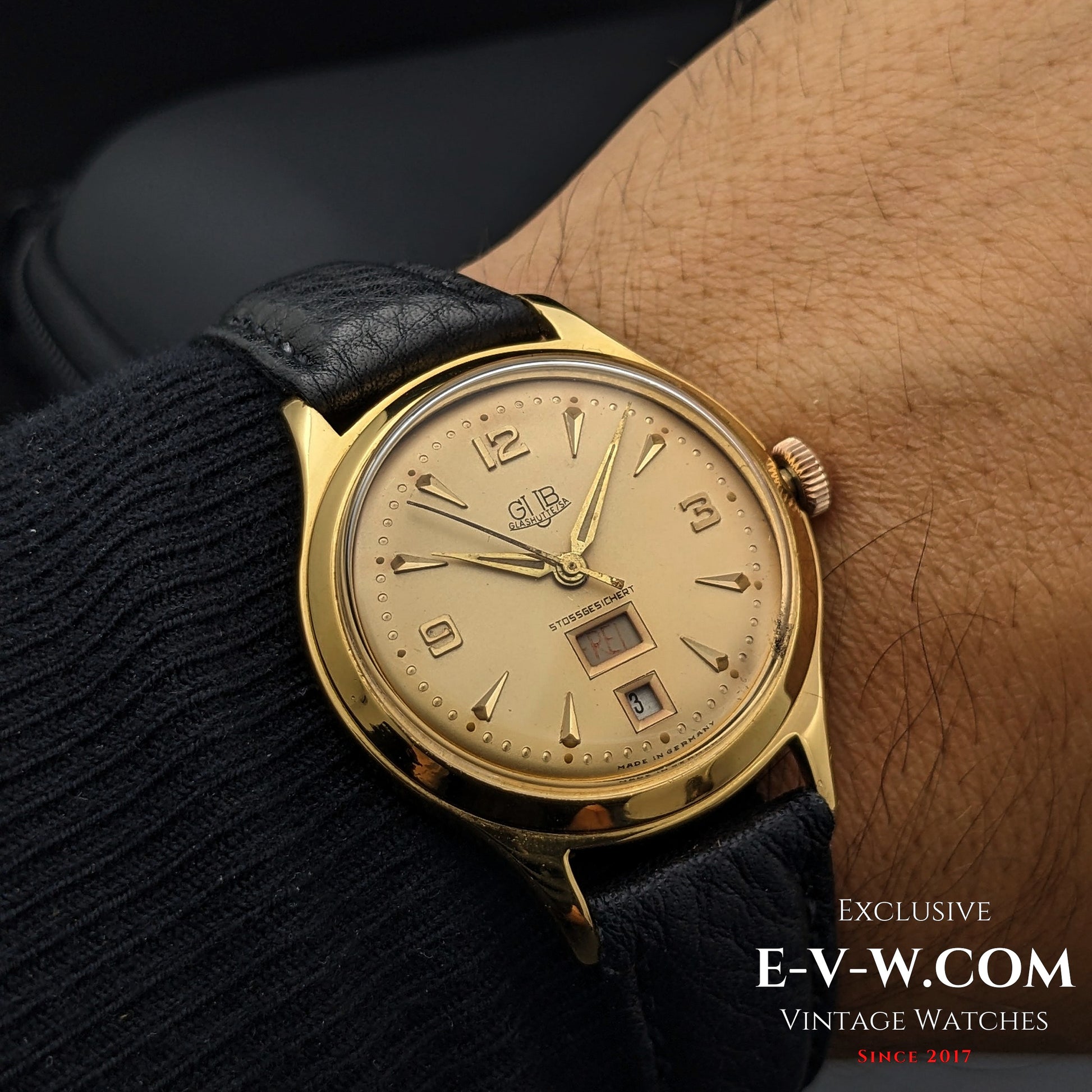 70 Years Old Vintage GUB Glashütte Day Date / Cal. 66.1 / Vintage 1950s