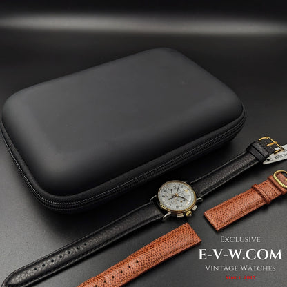 40 Years Old Vintage Baume & Mercier Chronograph Steel Gold  / Ref. 6101099 / Cal. Lemania 1873 / Vintage 1980s