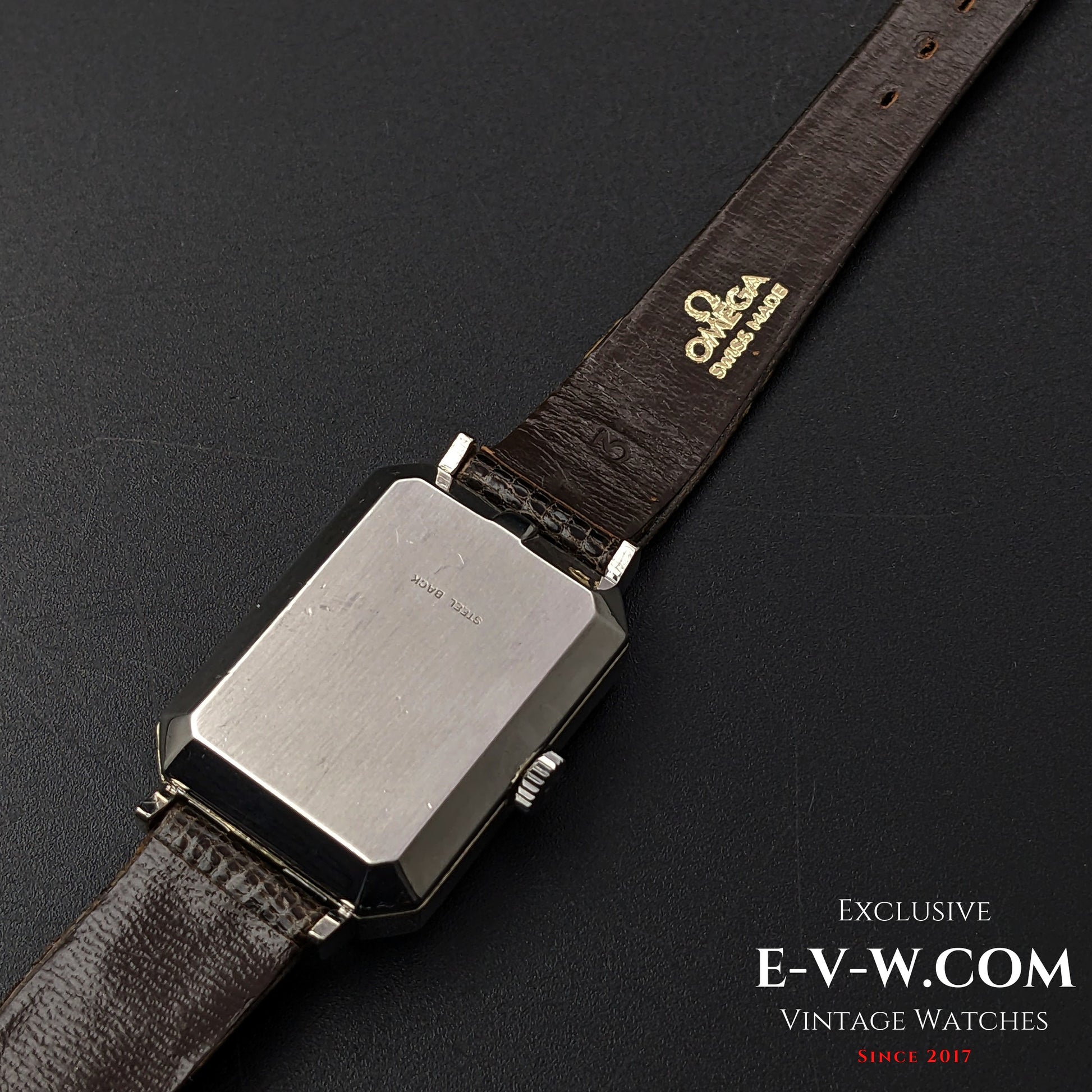 56 Vintage OmeganUnique Emerald Cut Sapphire Crystal "collection of Andrew Grim" /  Vintage 1968