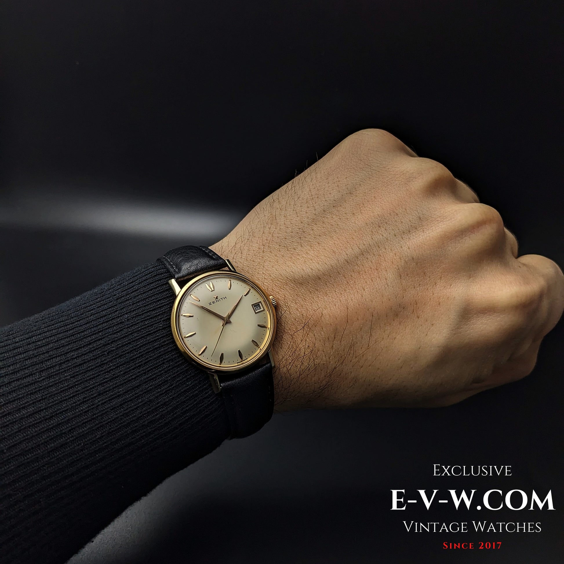 65 Years Old Vintage Zenith Classic / Gold plaque / Cal. 2522C / Vintage 1960