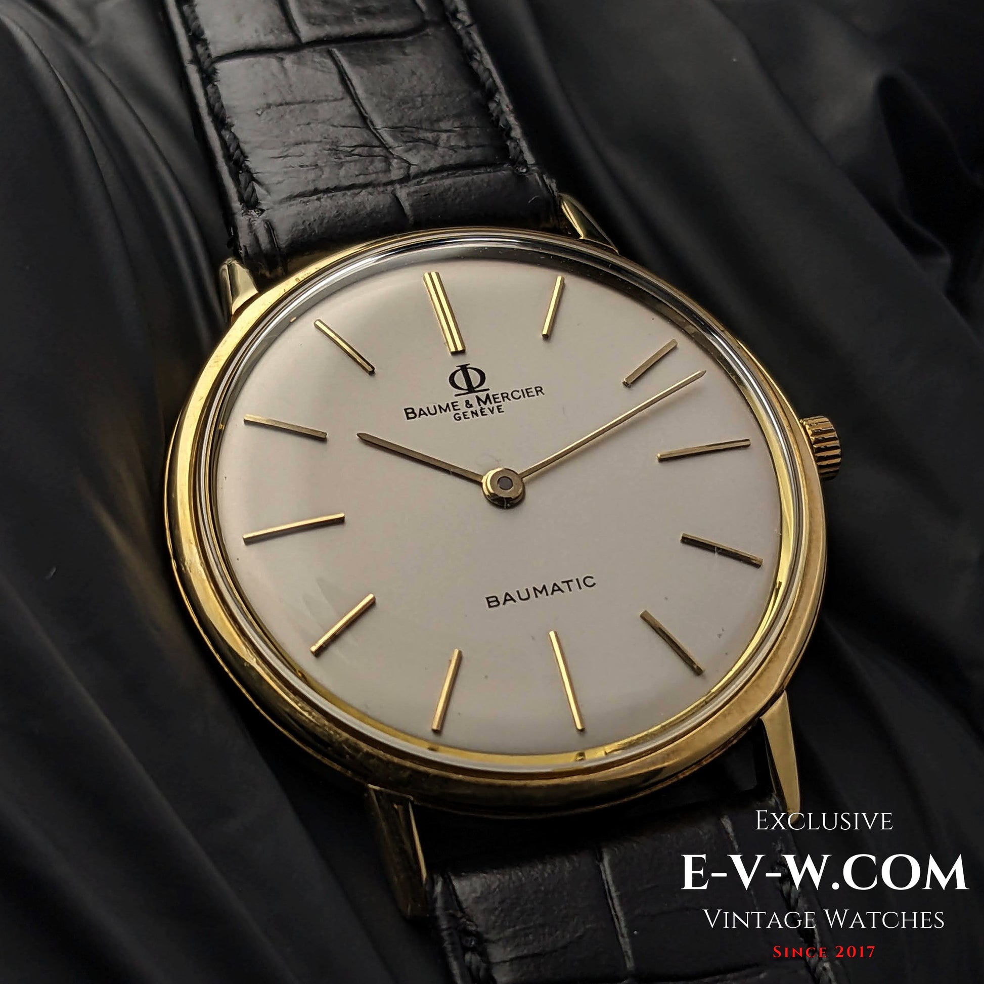 60 Years Old Vintage Baume & Mercier Genève Baumatic 18k Gold / Cal. MB 12800 Micro rotor / Vintage 1960s