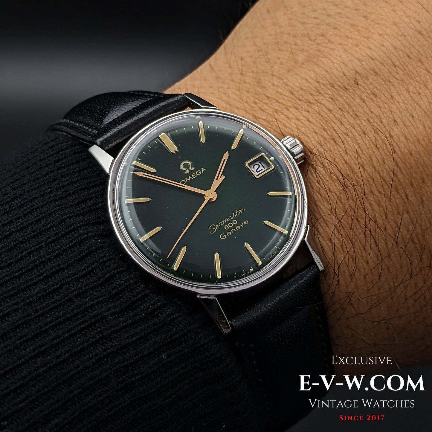 57 Years Old Vintage Omega Seamaster 600 / Green Dial /Ref. 13600011 / Cal.611 / 1966 Vintage