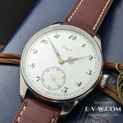 Antique Longines Watch 1908 Enamel Dial  / Serviced