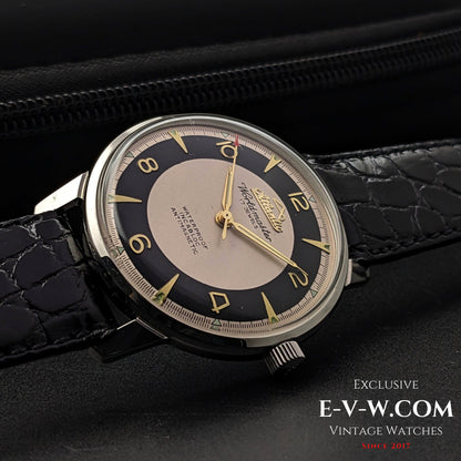 50 Years Old Vintage Atlantic Worldmaster Jumbo Two tone Bull's Eye Dial / Cal. 1100 / Vintage 1970s