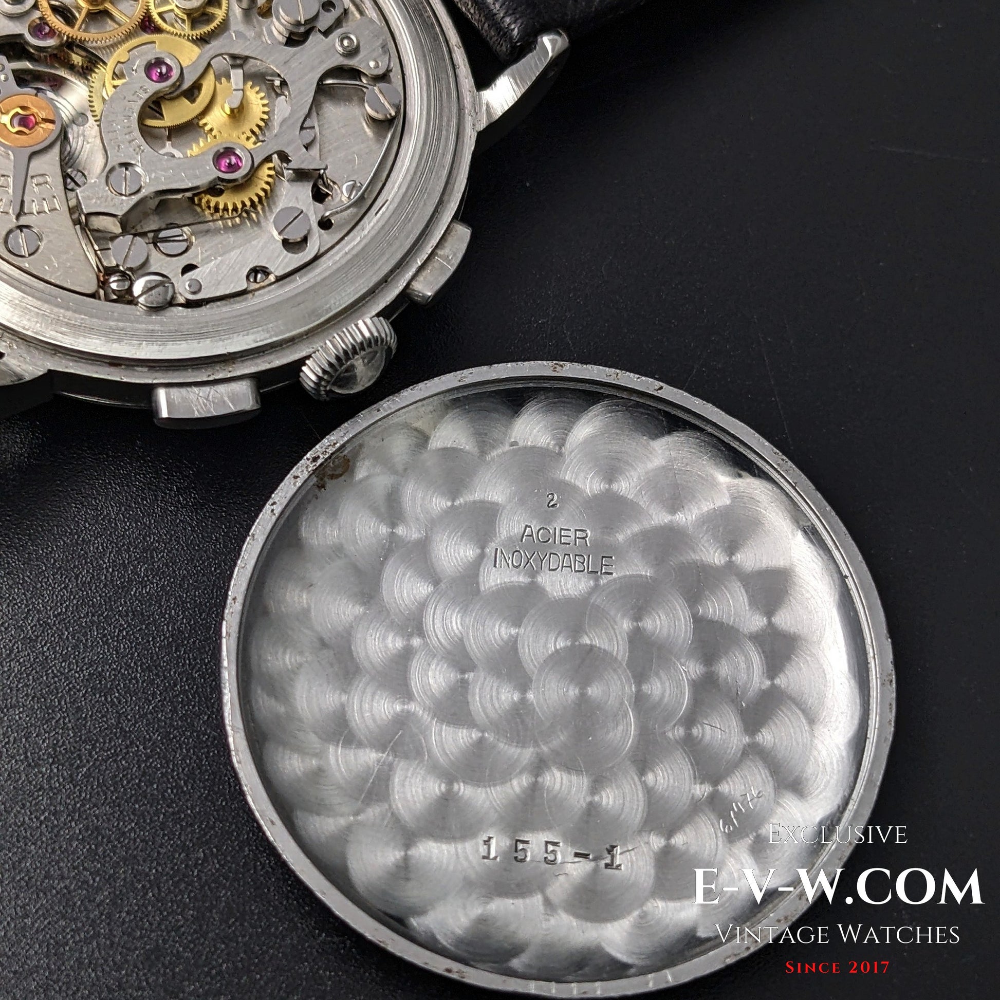 85 Years Old Vintage Lemania Chronographe SUISSE / WWII / Black dial / Cal. 1276 / Vintage 1940