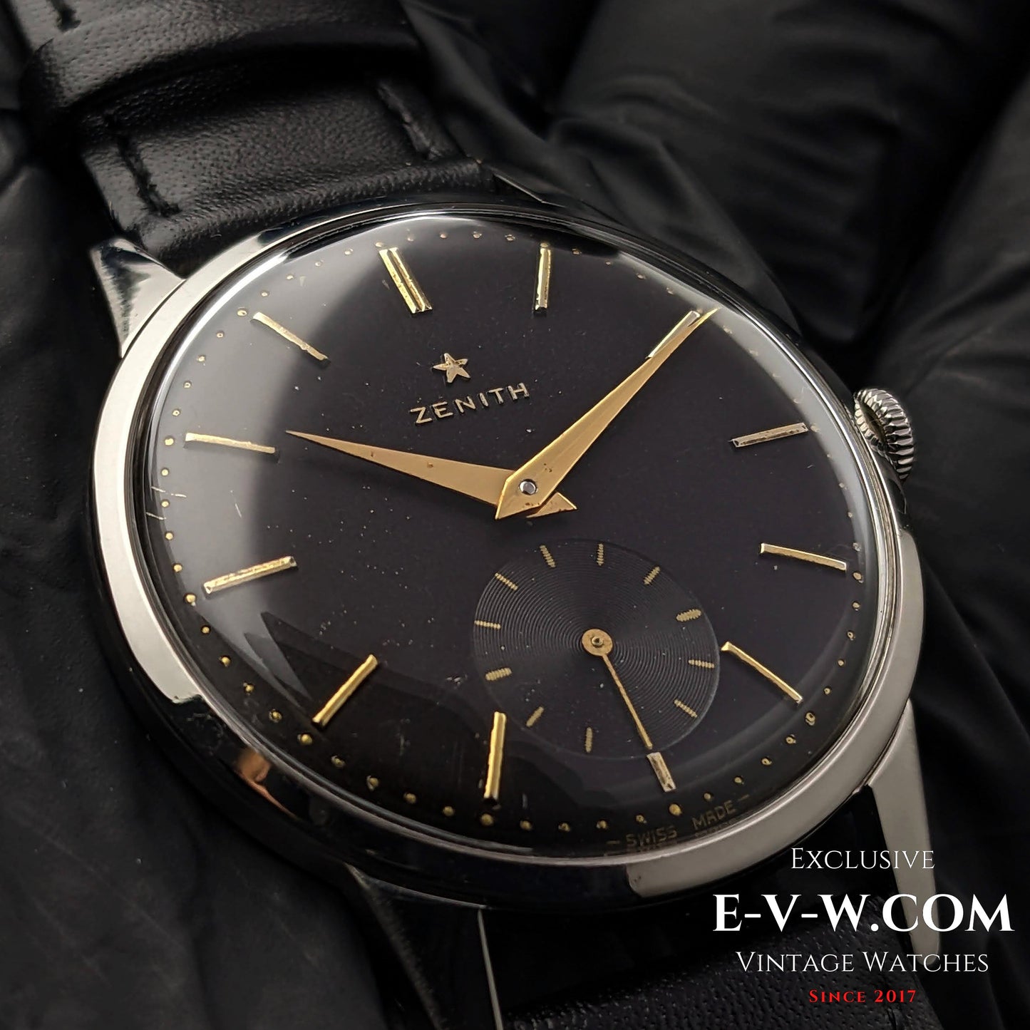 67 Years Old Vintage Zenith Black / Cal. 40 / Vintage 1956