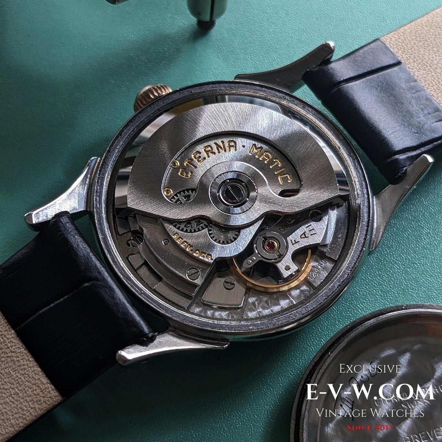 Eterna-Matic early five-ball Automatic | Two-tone case, “fancy” lugs | Cal. 1248T | Vintage 1950