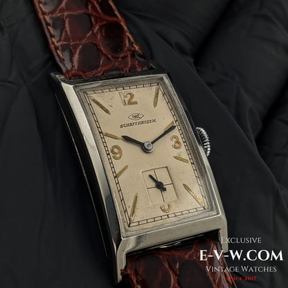 93 Years Old Antique IWC Schaffhausen Tank unique cristal Art Deco / Cal. 87 Vintage