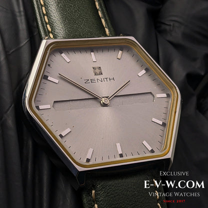 "54 Years Old Vintage Zenith Rare Hexagon Jumbo  Ref.  01-3530-172 / Cal. 2320 / Vintage  1970"
