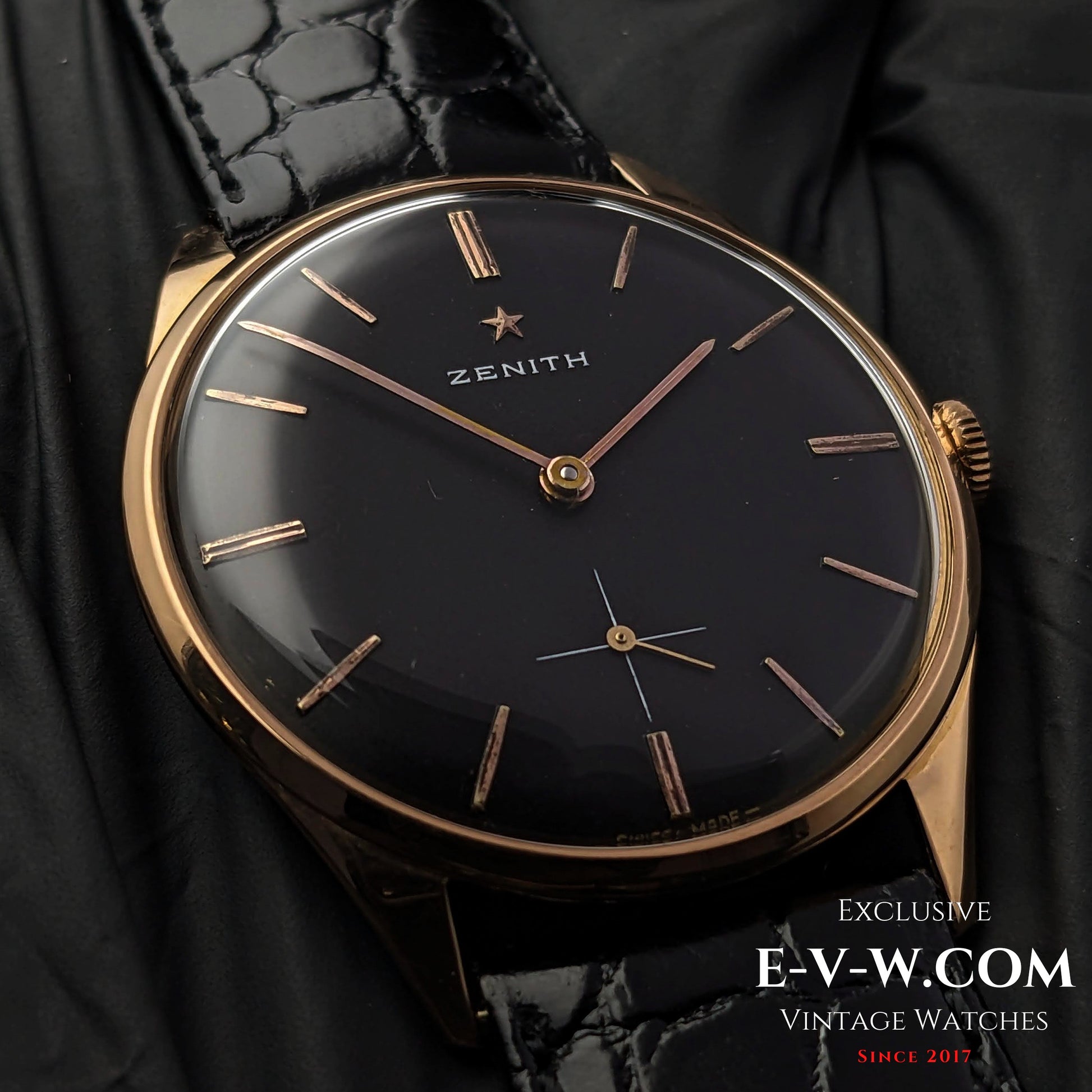 59 Years Old Vintage Zenith 18K Rose Gold 7583-1 / Cal. 40T / Vintage 1956 /e-v-w.com