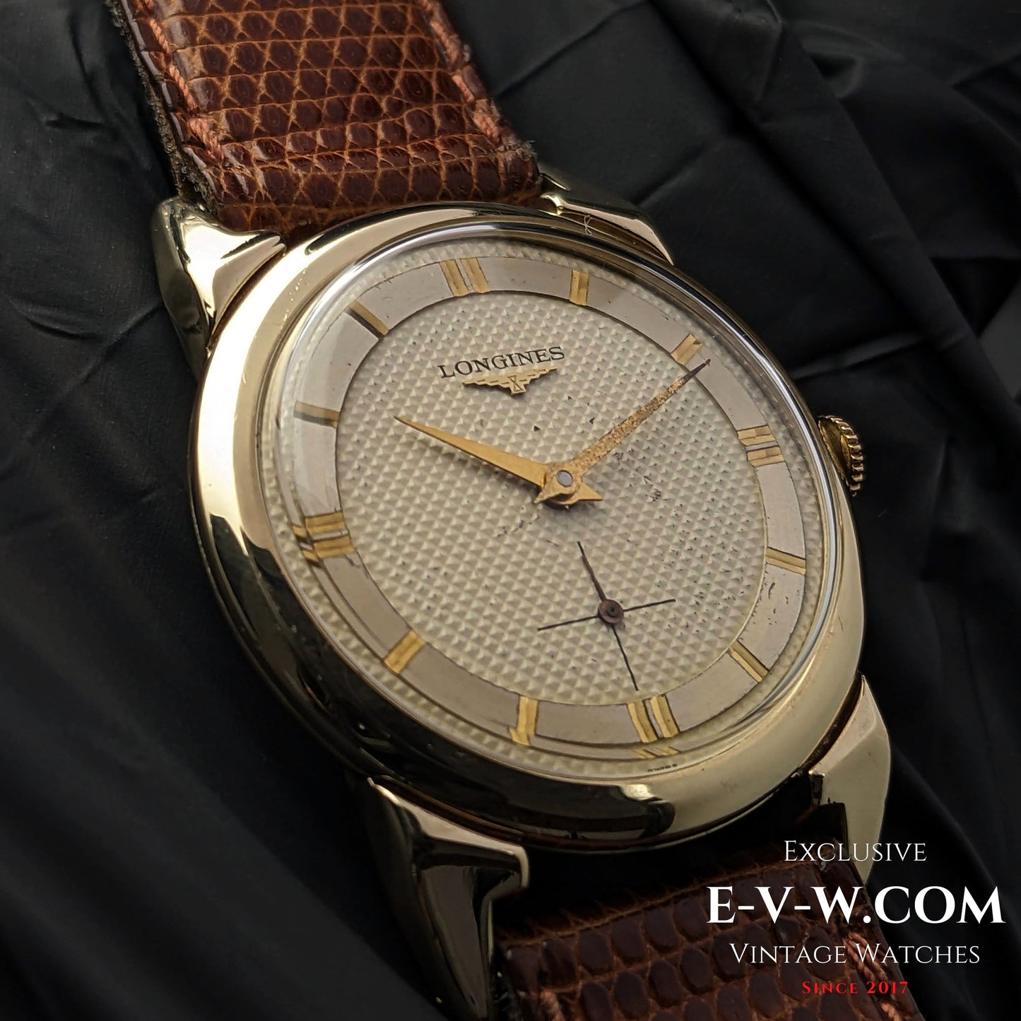 74 Years Old Vintage Longines Spider lugs / honeycomb dial / Steel Gold / Cal. 23Z / Vintage 1950
