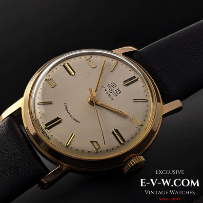 GUB Glashutte/SA Gold Plaque 80 microns/ cal 70.1 / Vintage 1960s