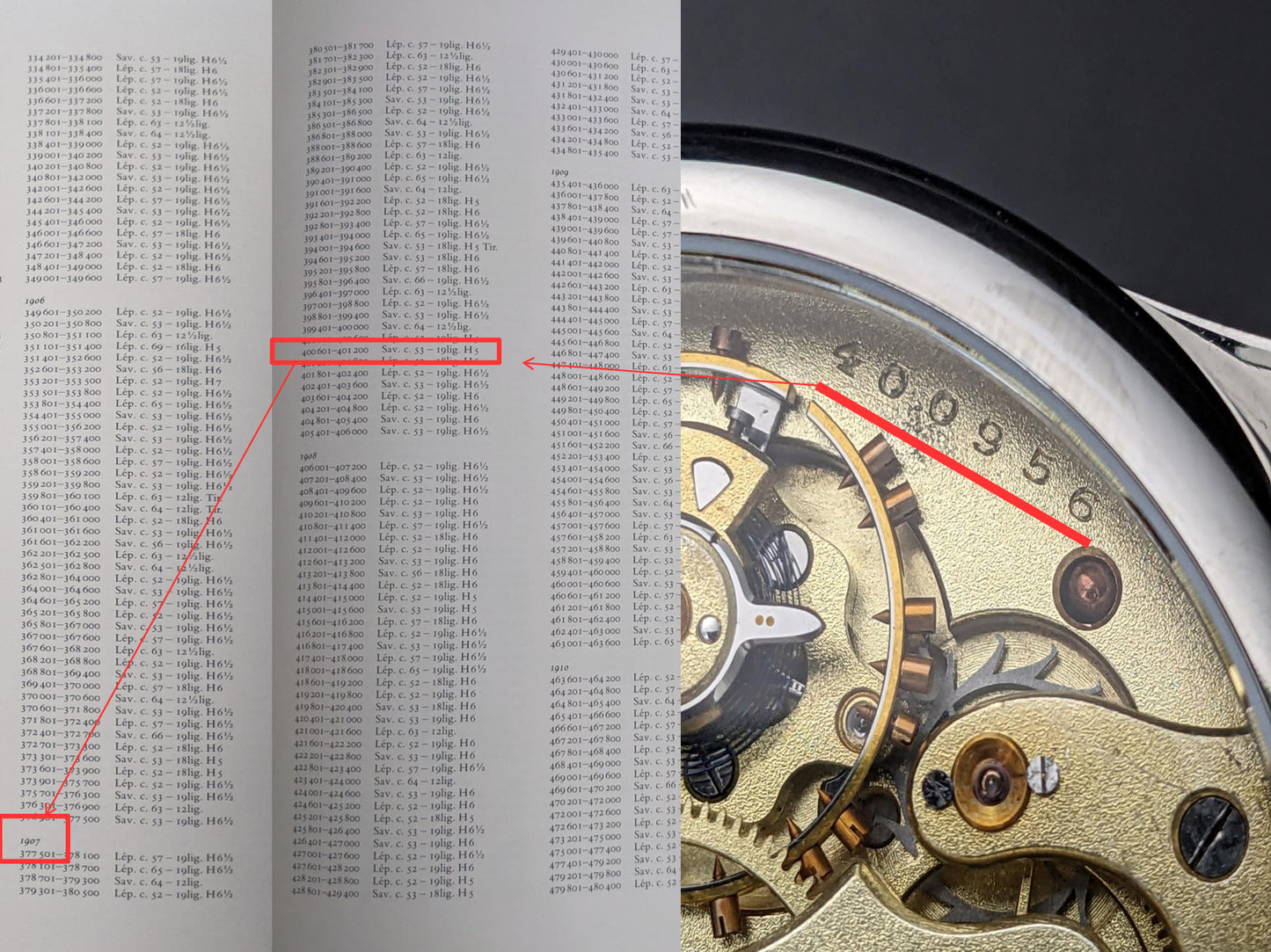 118 Years Old Antique IWC Schaffhausen Jumbo / Pocket Watch Movement / Cal. 53 / Antique 1907