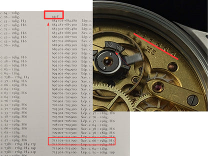 107 Years Old Antique IWC Schaffhausen Jumbo / Pocket Watch Movement / Cal. 66 / Vintage 1918