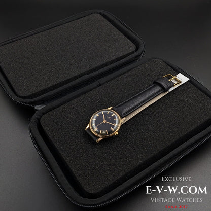 Zenith 18K Gold / Black Dial  /  Cal.2532 SC  / Vintage 1964