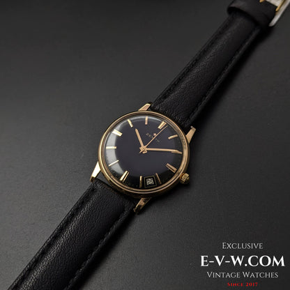 Zenith 18K Gold / Black Dial  /  Cal.2532 SC  / Vintage 1964