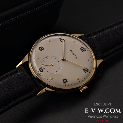 Vintage 1949 Zenith 18K Gold / Jumbo 37mm / Cal.126