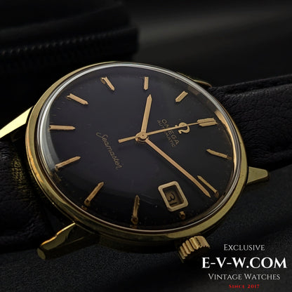 Omega Seamaster Black Dial Automatic / Gold Plaque / Ref 166002 / cal. 565  / Vintage 1967