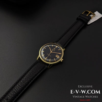 Omega Seamaster Black Dial Automatic / Gold Plaque / Ref 166002 / cal. 565  / Vintage 1967