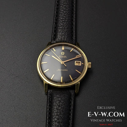 Omega Seamaster Black Dial Automatic / Gold Plaque / Ref 166002 / cal. 565  / Vintage 1967