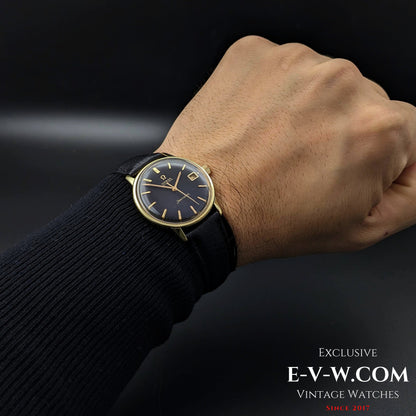 Omega Seamaster Black Dial Automatic / Gold Plaque / Ref 166002 / cal. 565  / Vintage 1967