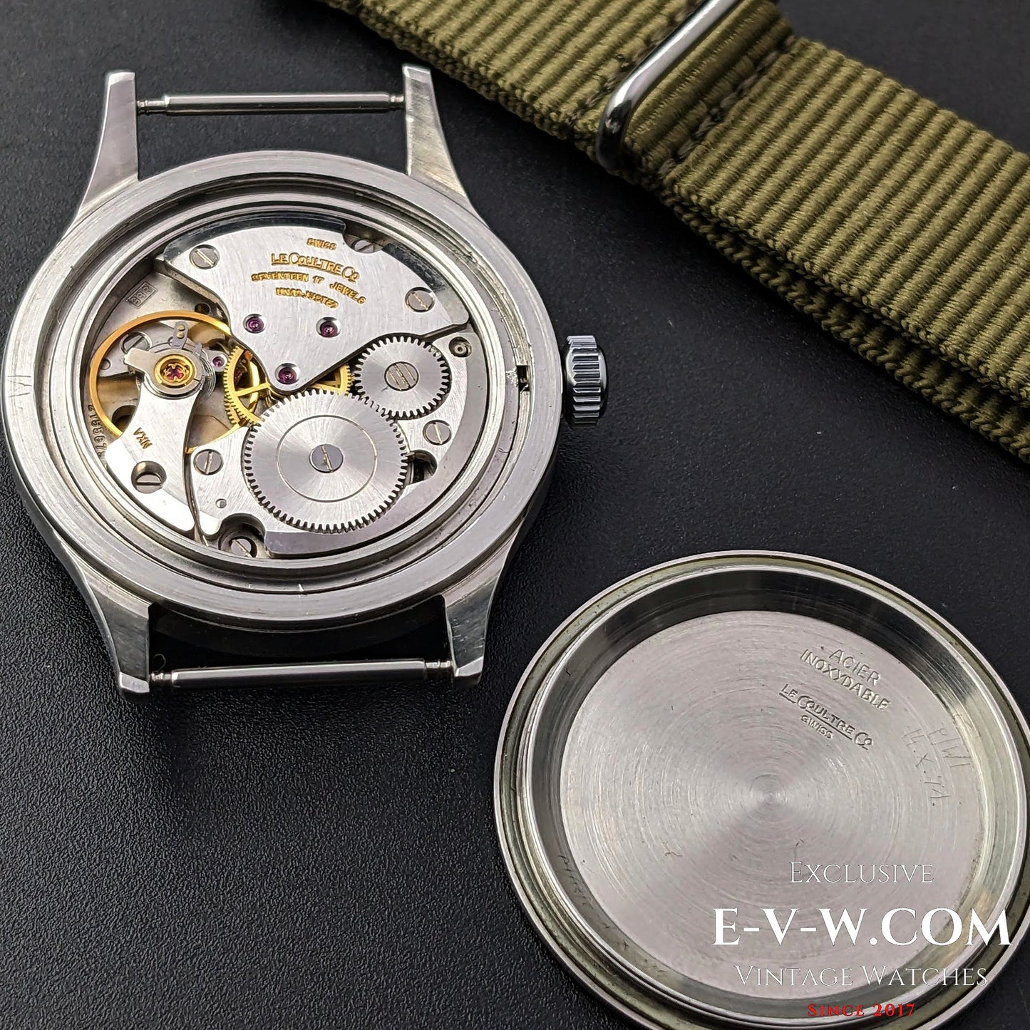 Very Rare Jaeger LeCoultre Military A.D.R.I (Army of the Republic of Indonesia) Dirty Dozen W.W.W / Cal 885 / Vintage 1940's