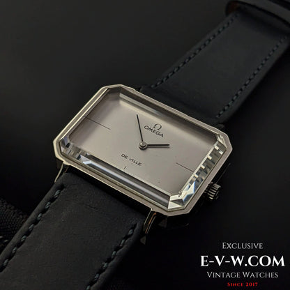 Omega DeVille Very Unique Faceted Glass / Cal.625 / Vintage 1972