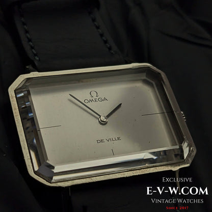 Omega DeVille Very Unique Faceted Glass / Cal.625 / Vintage 1972