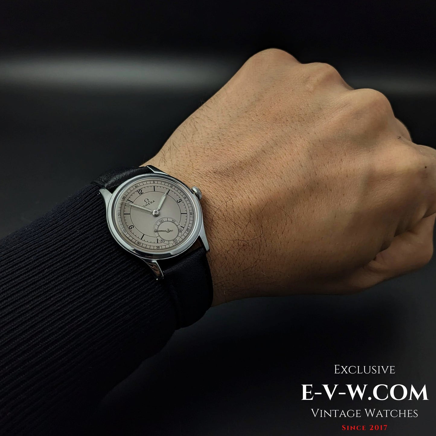 Omega 30T2 PC Sector Dial Calatrava /  Ref 2400 / WWII Vintage 1944