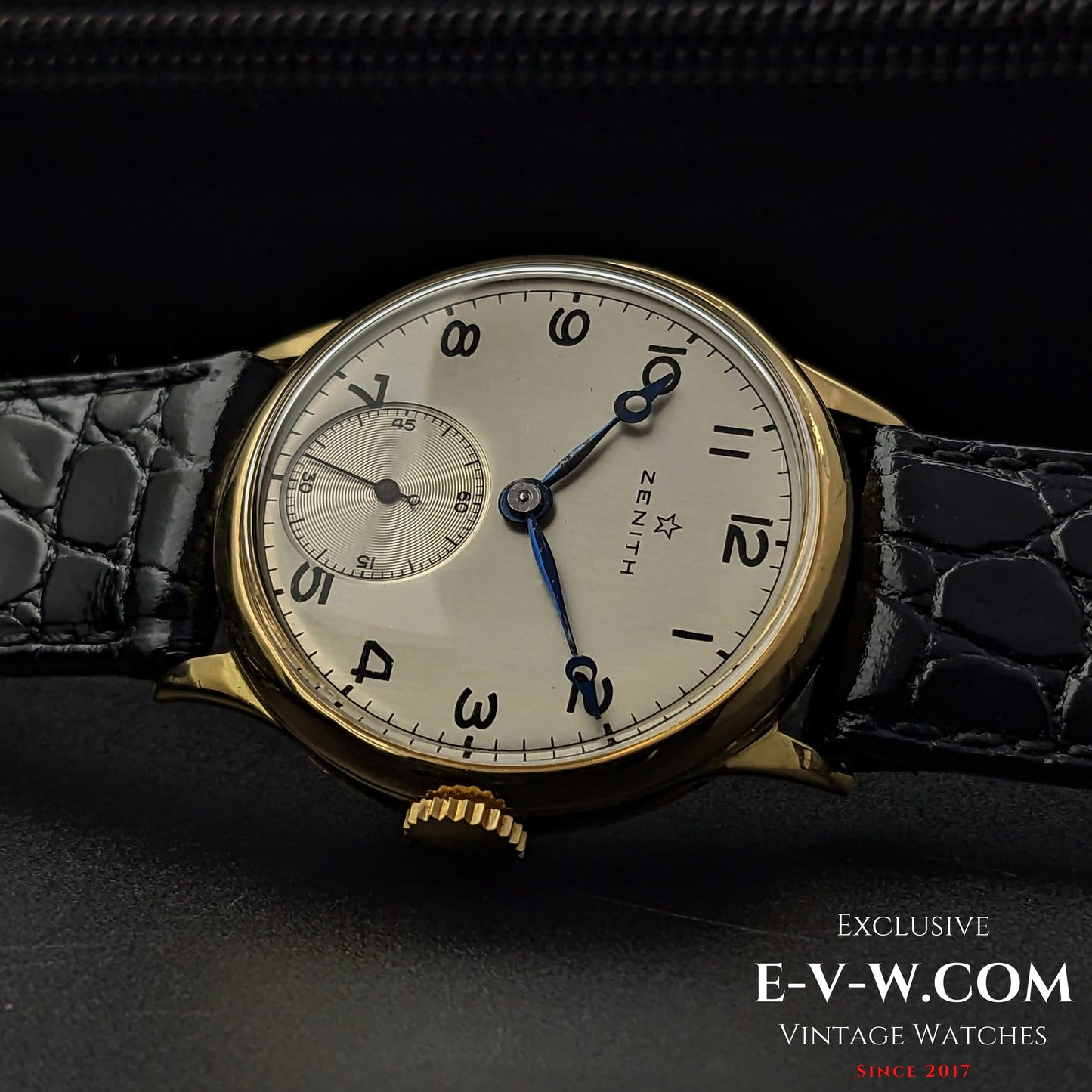 Rare Zenith Officer 18k Gold / Cal. 124 / Vintage 1938