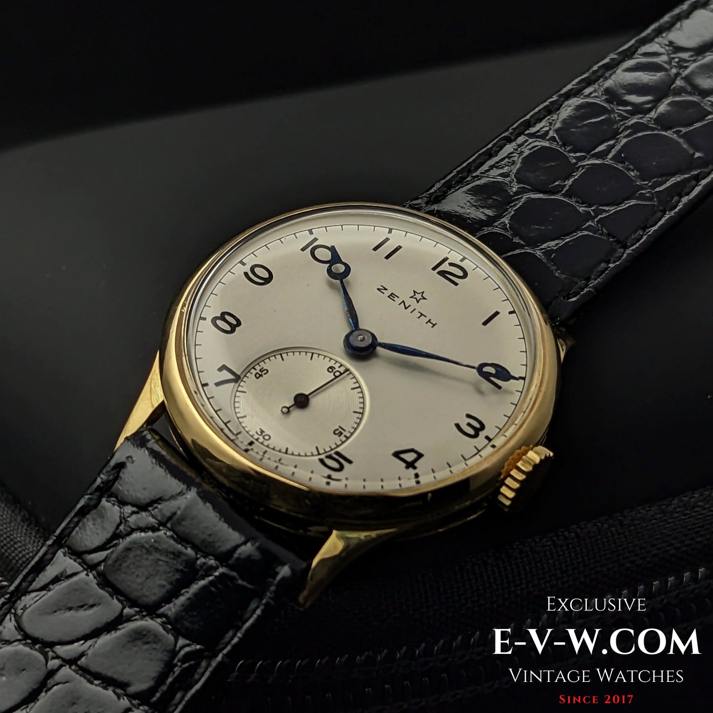 Rare Zenith Officer 18k Gold / Cal. 124 / Vintage 1938