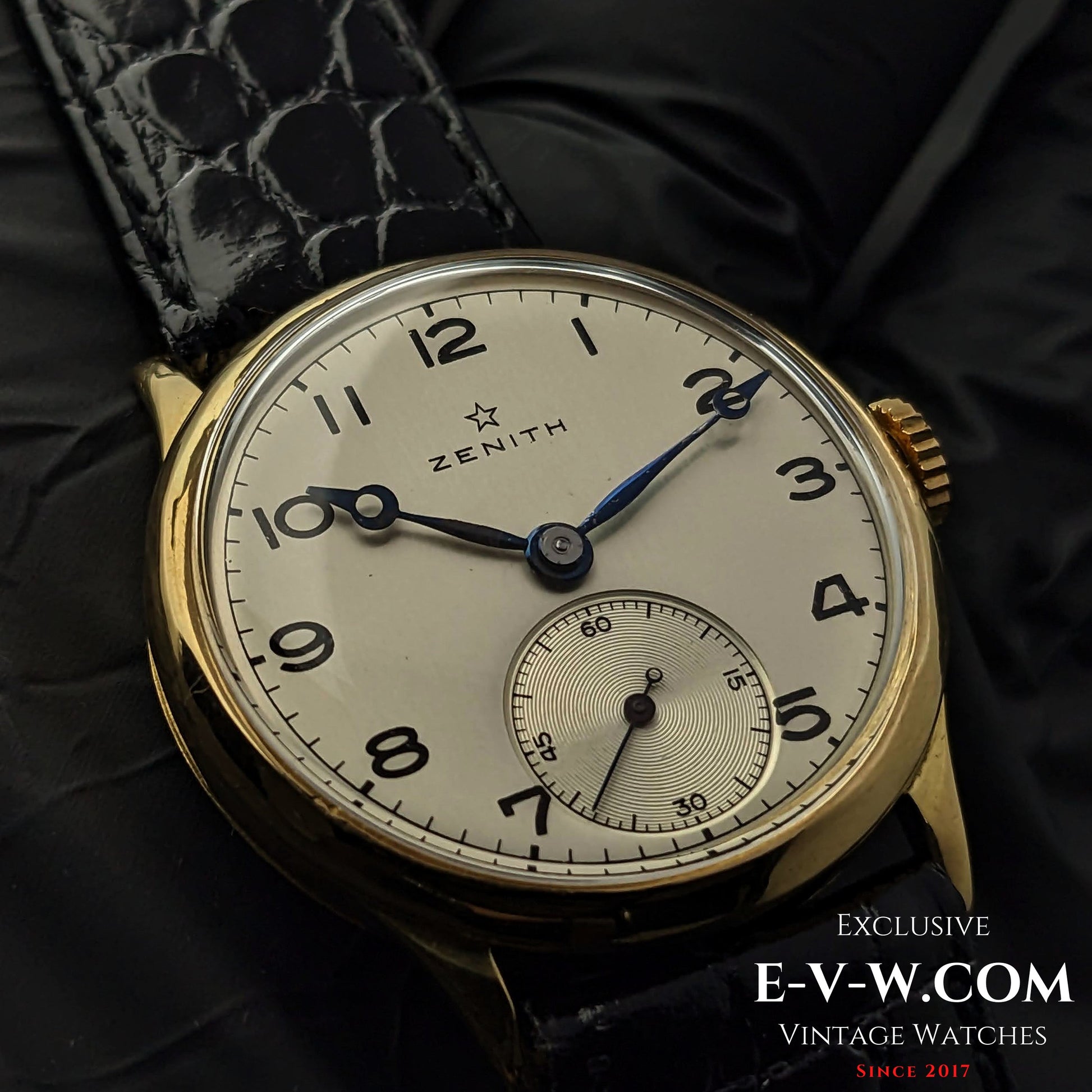 Rare Zenith Officer 18k Gold / Cal. 124 / Vintage 1938 / Military