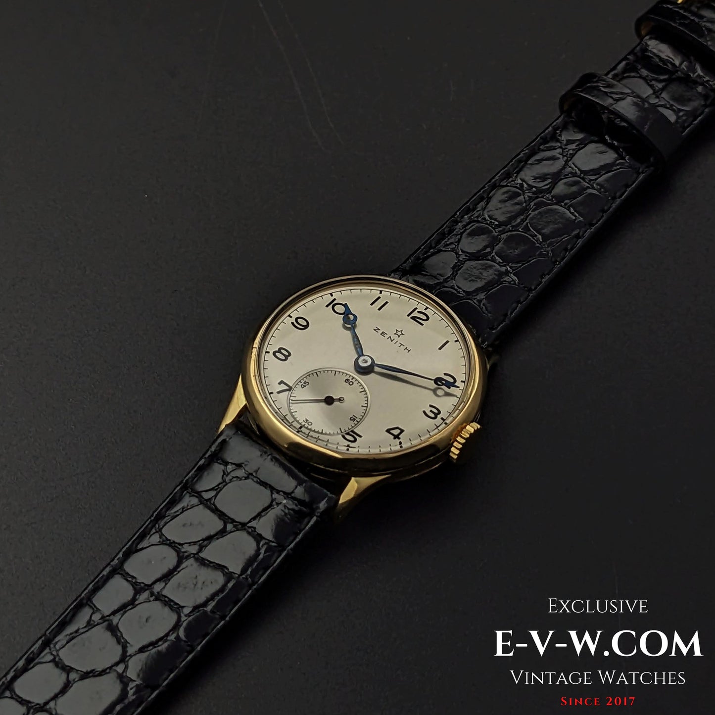 Rare Zenith Officer 18k Gold / Cal. 124 / Vintage 1938